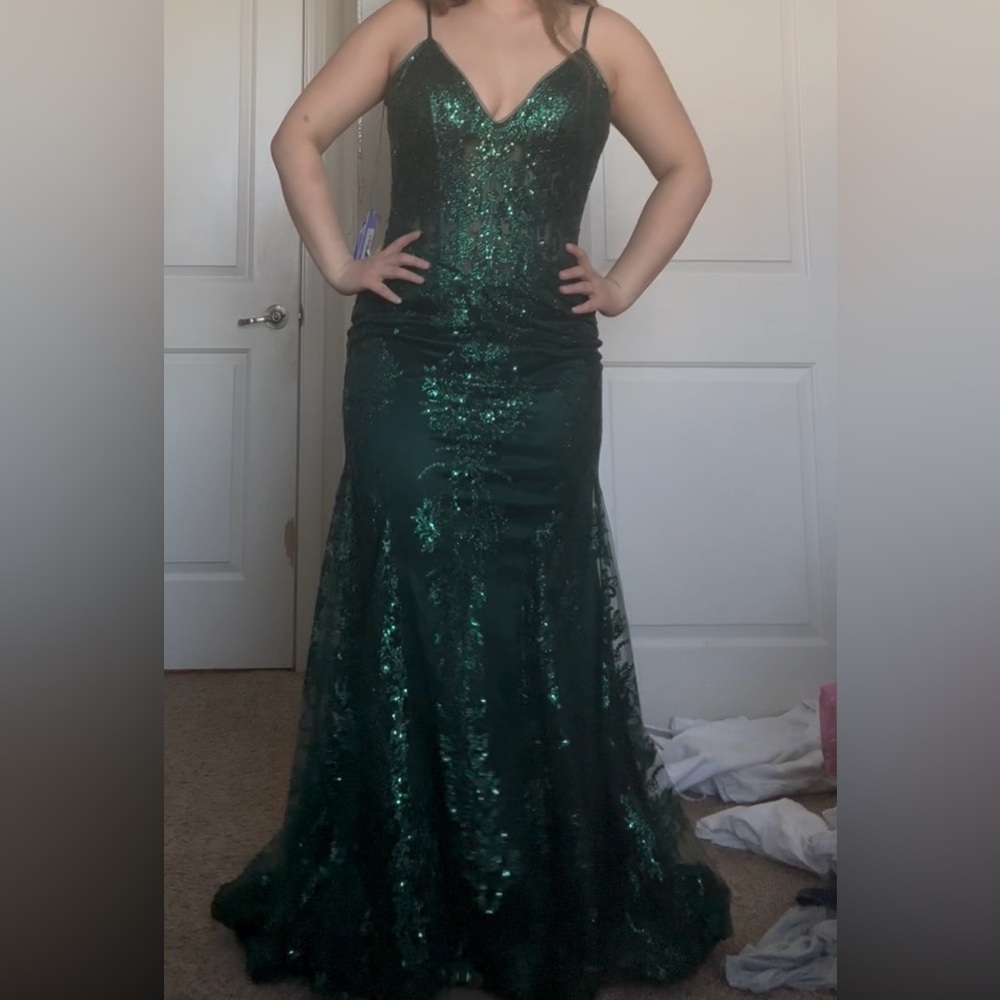 Elegant Dark Emerald/Green Prom Dress